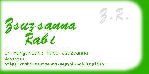 zsuzsanna rabi business card